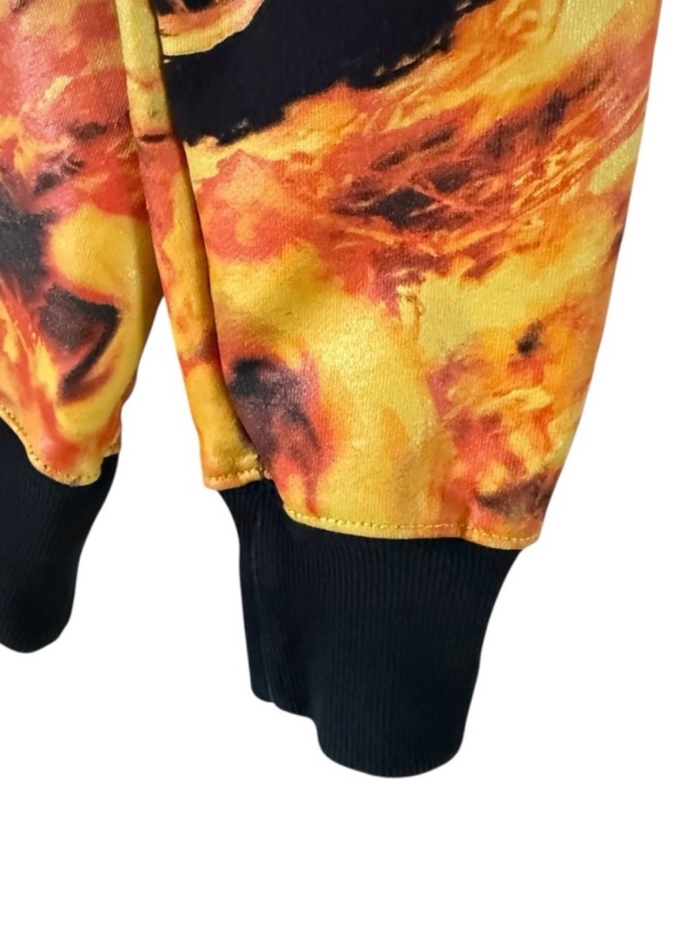Givenchy Black Sweater with Orange Flame Design Authentic made in Italy sz M - Picture 5 of 8